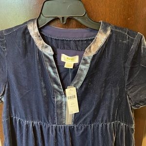 Maeve- blue velvet dress